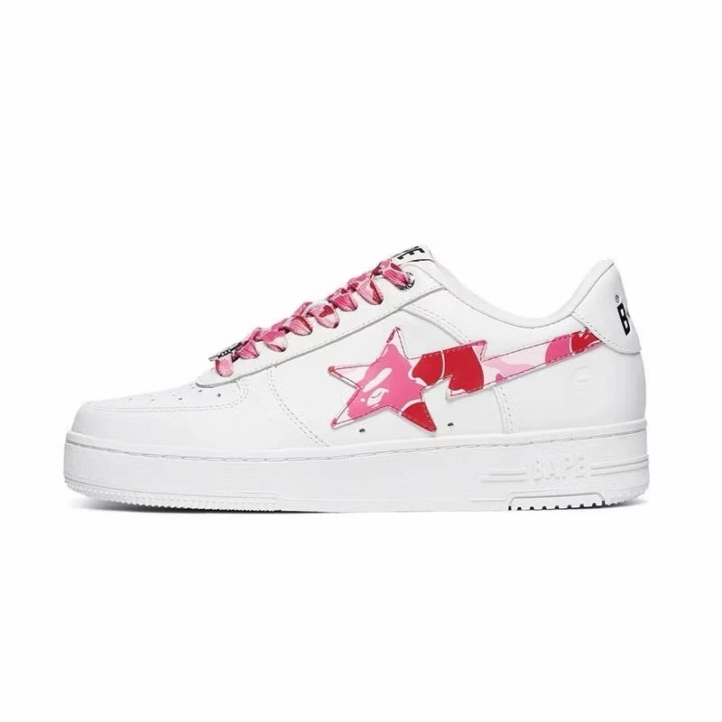 A Bathing Ape Abc Camo BAPE STA M1 粉迷彩 流星鞋 白色 男鞋 BAPE-629