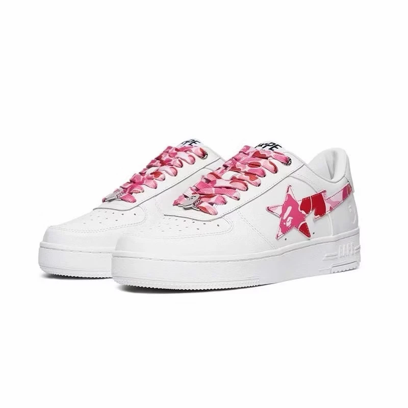 A Bathing Ape Abc Camo BAPE STA M1 粉迷彩 流星鞋 白色 男鞋 BAPE-629