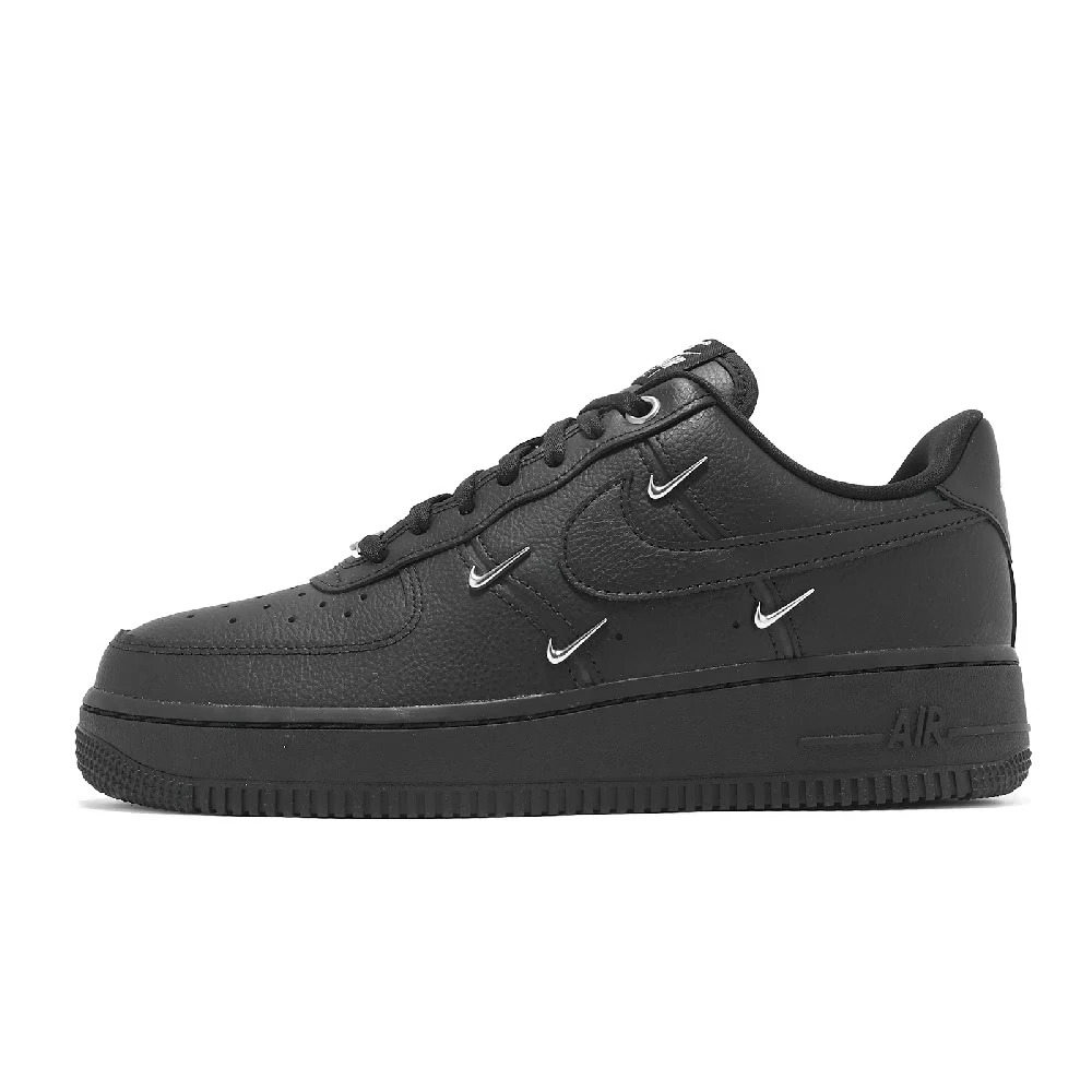 NIKE  Wmns Air Force 1 07 LX 女鞋 男鞋 黑 金屬小勾 銀勾 HQ1180-001