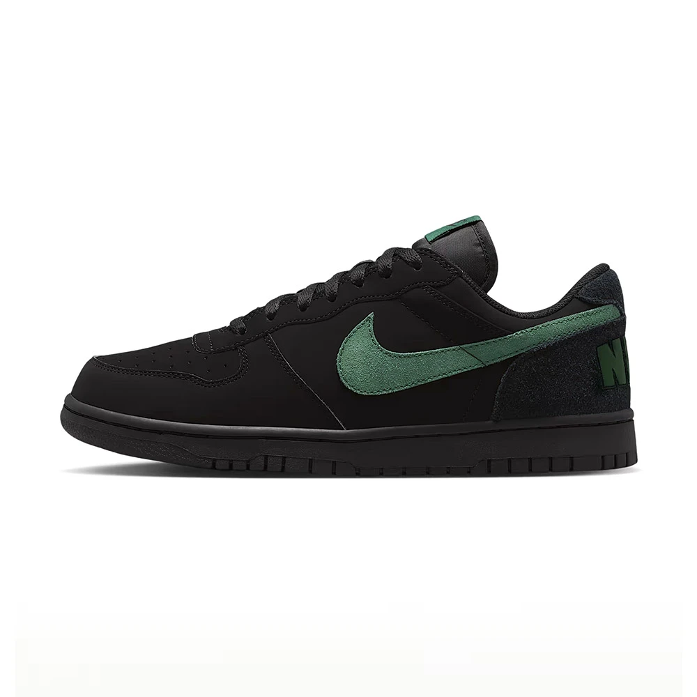 NIKE Big Low Lux 男鞋 黑綠色 麂皮 板鞋 運動 休閒鞋 854166-008