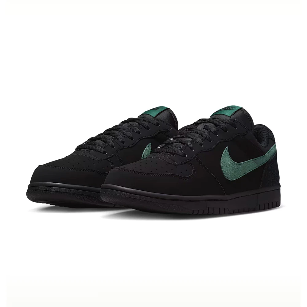NIKE Big Low Lux 男鞋 黑綠色 麂皮 板鞋 運動 休閒鞋 854166-008
