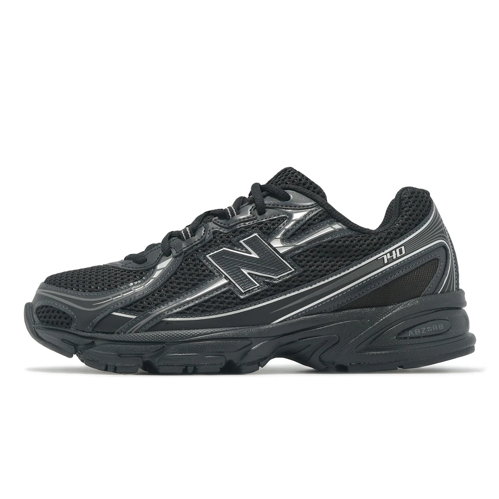 New Balance 休閒鞋 740 男鞋 女鞋 黑 金屬銀 拼接 緩衝 支撐 復古跑鞋 情侶鞋 NB U740BM2