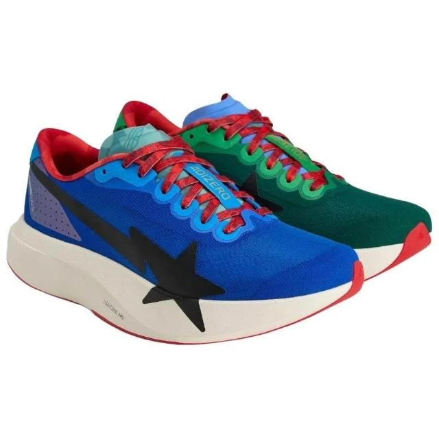 Adidas × A BATHING APE Adizero Evo SL 舒適貼合 鴛鴦配色跑步鞋 男款 藍綠色 KJ5749