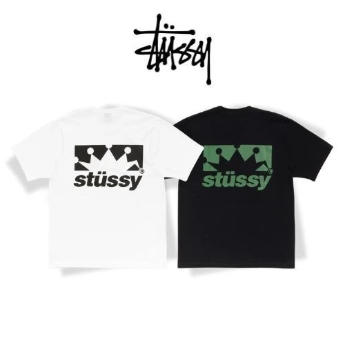 STUSSY BOX CROWN 皇冠 白色 黑色