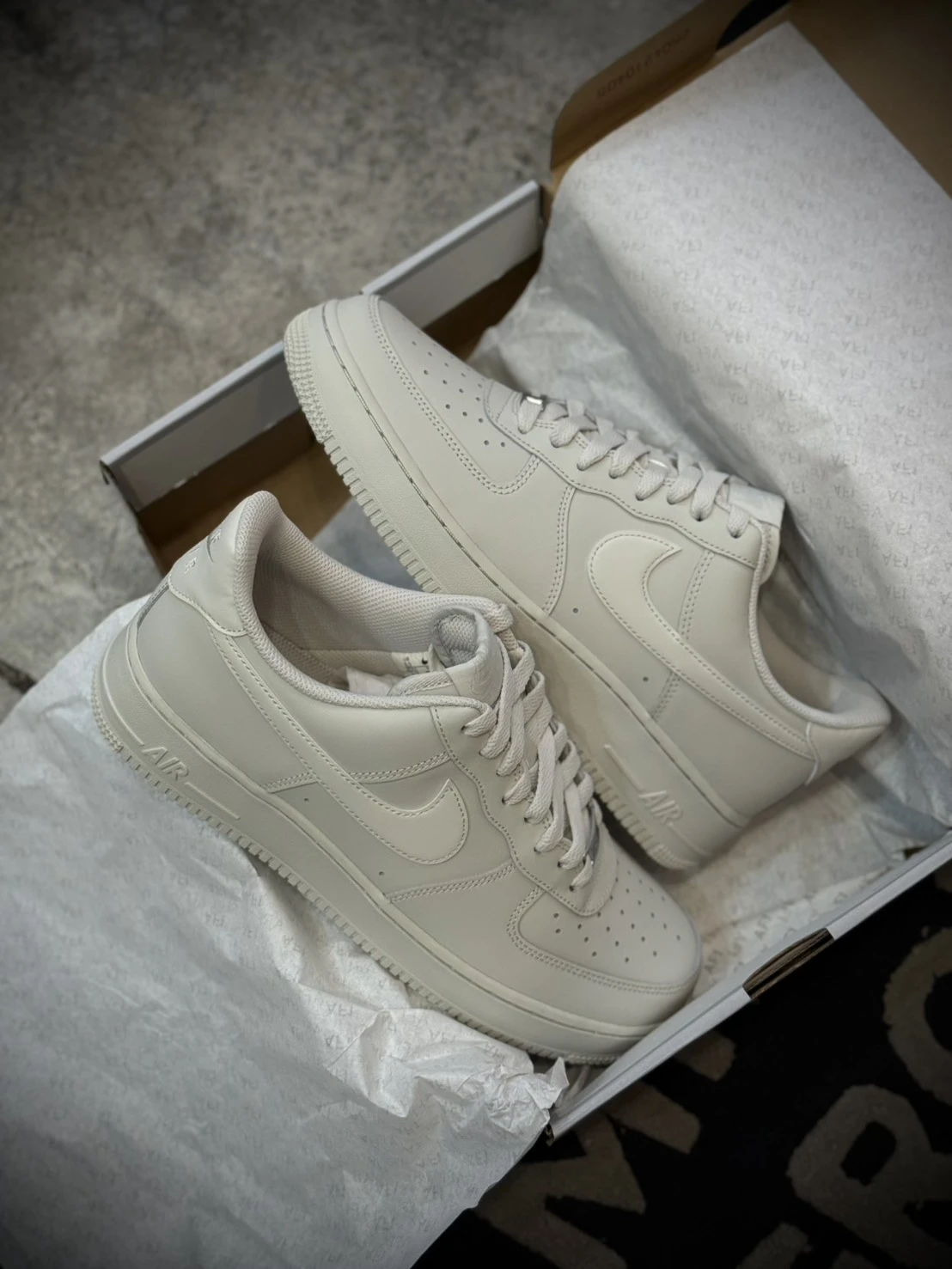 Nike Air Force 1 07 男鞋 骨白 皮革 經典 IH1698-003 