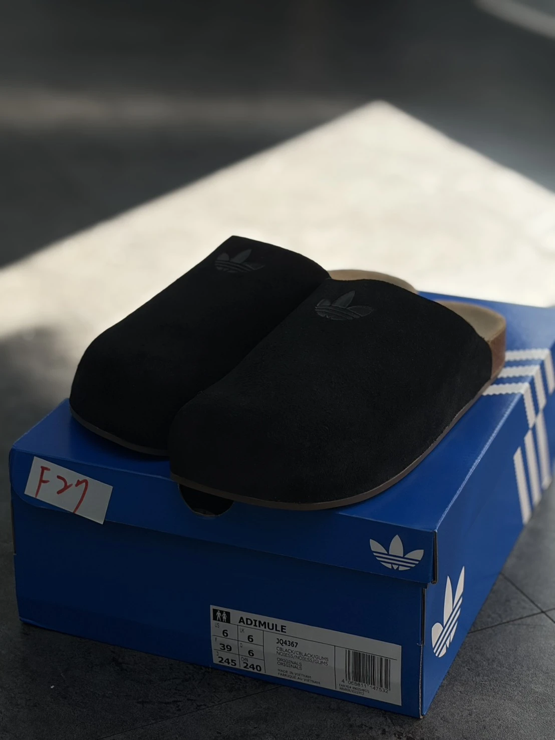 Adidas ADIMULE 黑色 麂皮 Originals JQ4367 
