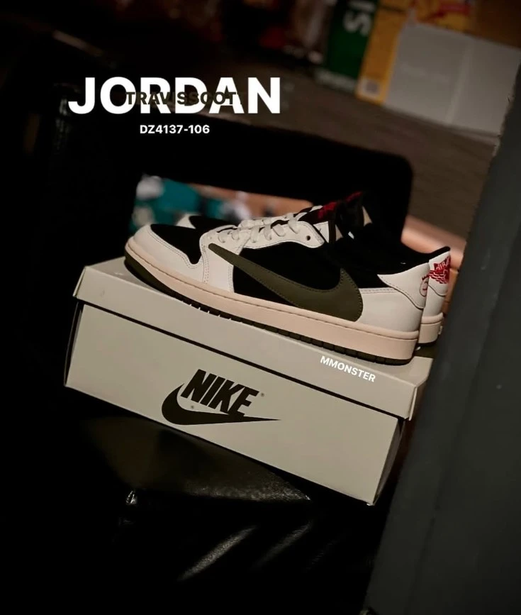 Air Jordan 1 休閒鞋 x Travis Scott W Olive 聯名 橄欖綠 倒鉤 DZ4137-106