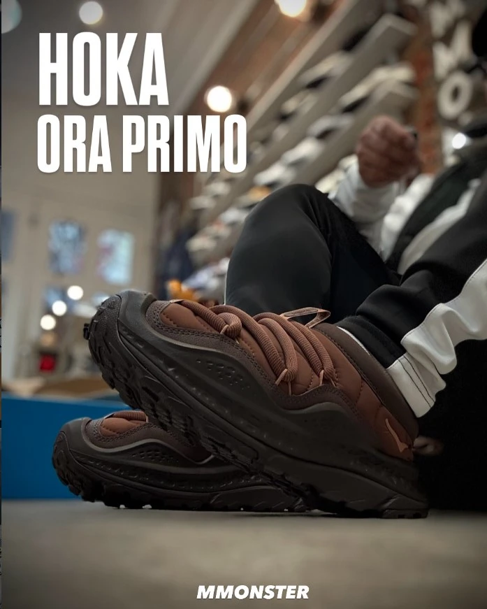 HOKA ONE ONE ORA PRIMO 棕黑 懶人鞋 烏龍麵 毛毛蟲鞋 1141570-MCS