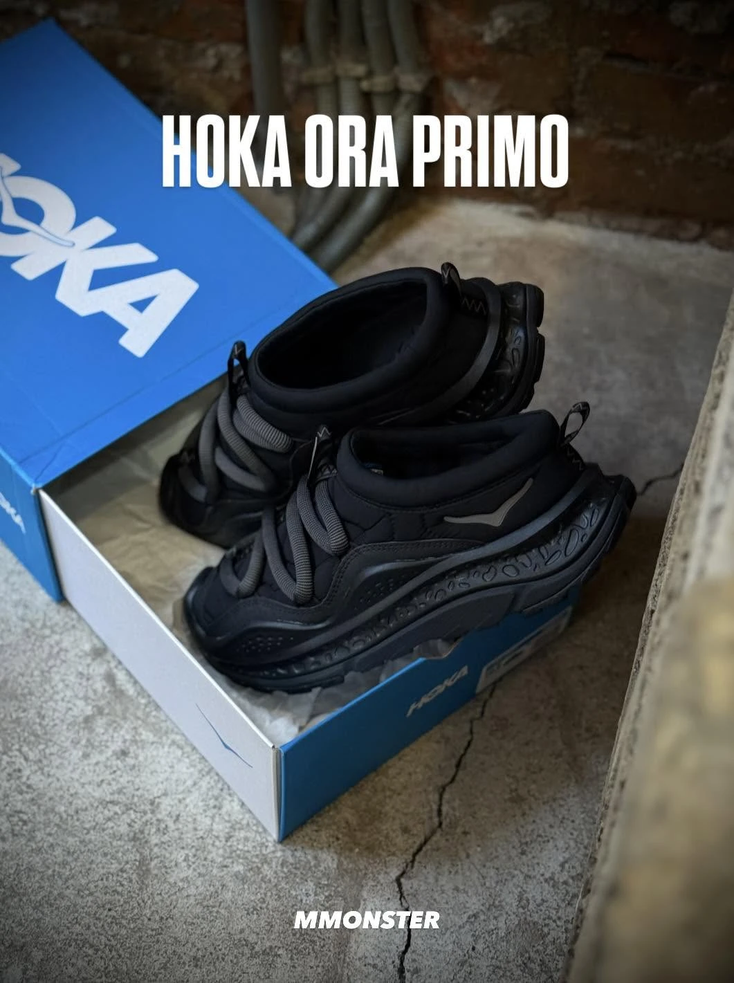 HOKA ONE ONE ORA PRIMO 全黑 烏龍麵 毛毛蟲鞋 1141570-BBLC