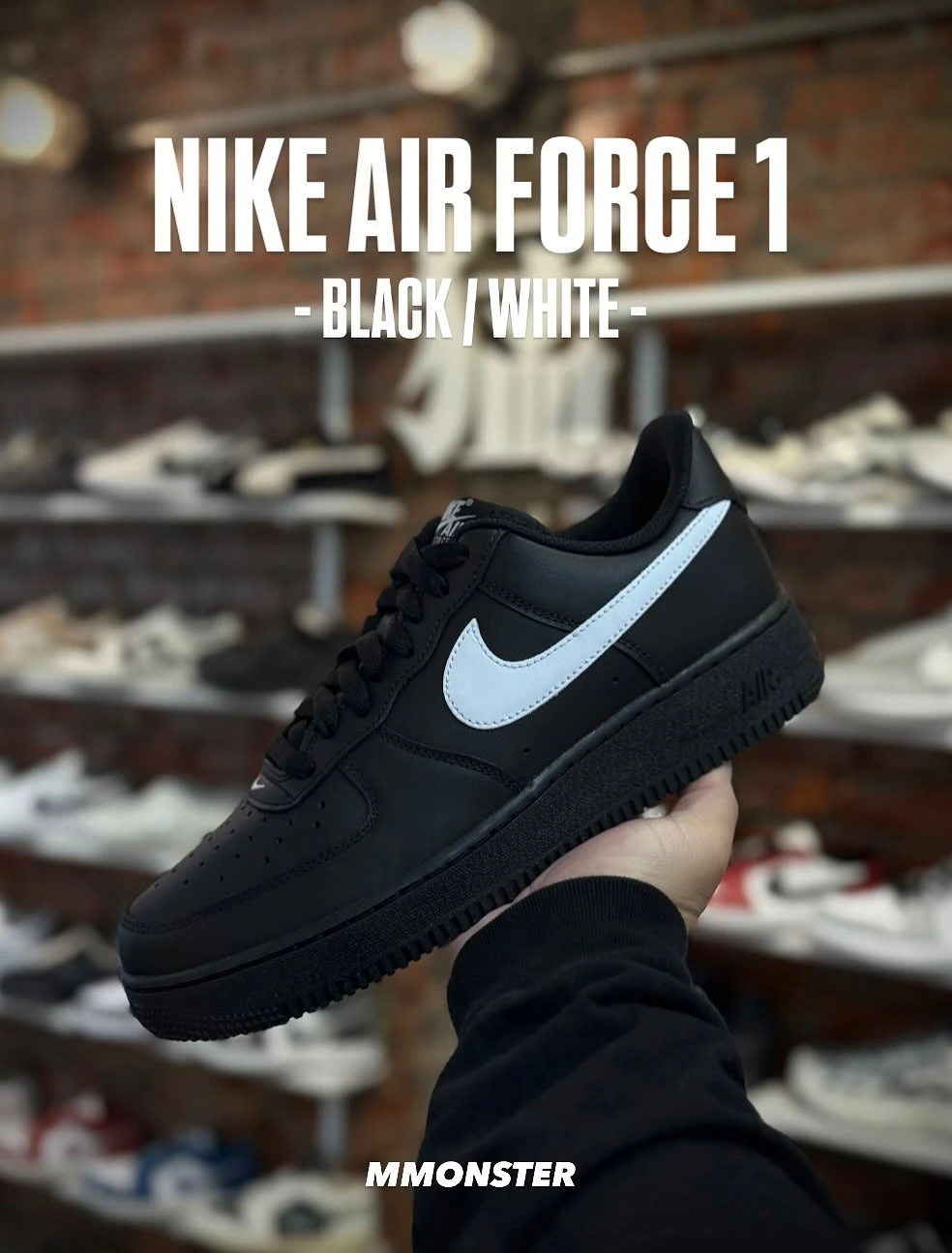 Nike Air Force 1 07 黑底白勾 FZ0627-010