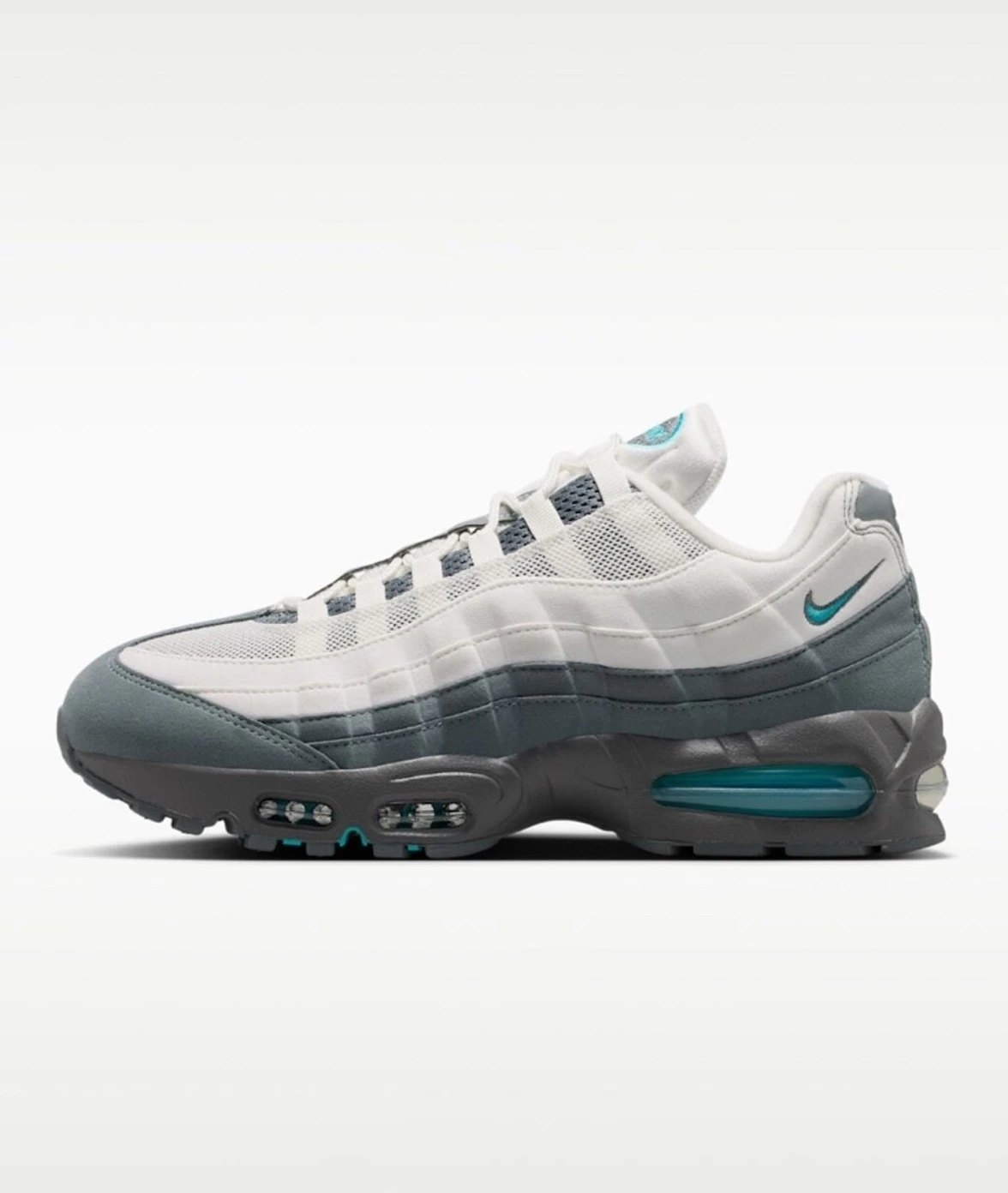 NIKE AIR MAX 95 BIG BUBBLE OG SUMMIT 白 煙灰漸層 藍綠色 HM4740-103