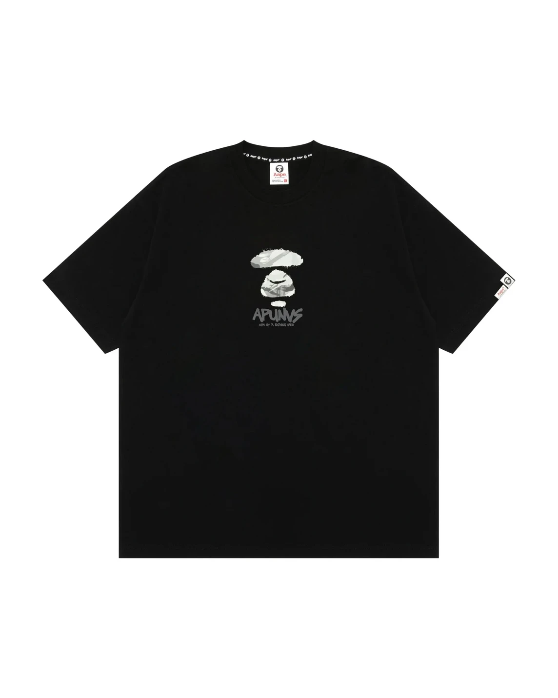 AAPE AAPEUNVS 迷彩噴漆猿人短袖T恤