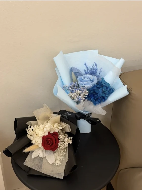 單朵永生花花束