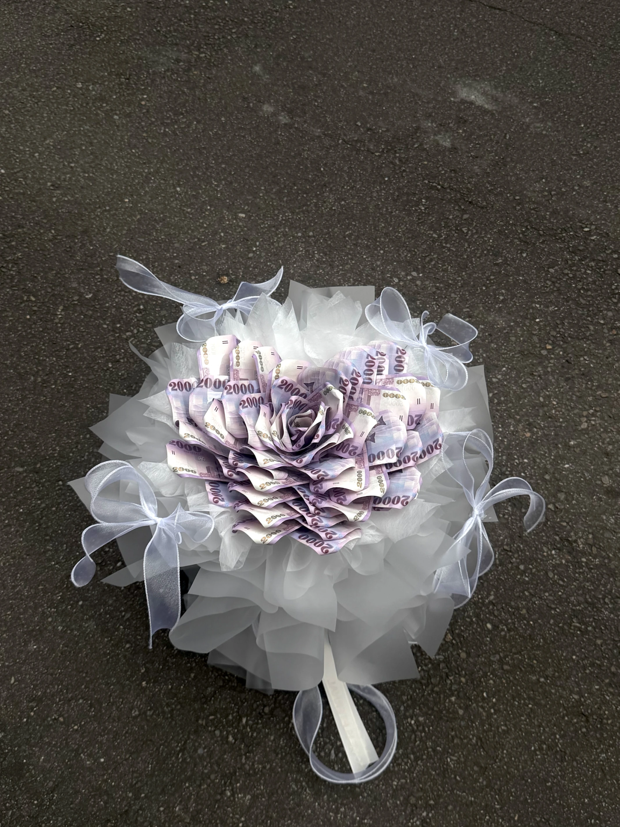 愛心鈔票花束