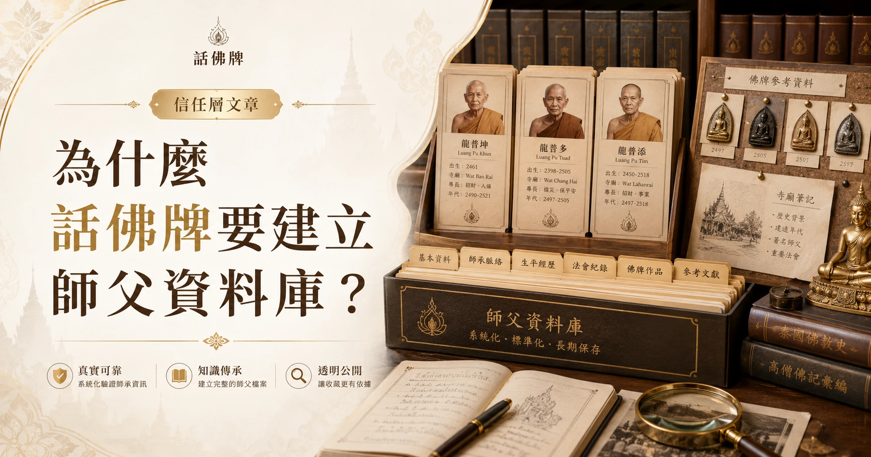 建立師父資料庫的初衷：回到來源與傳承法脈