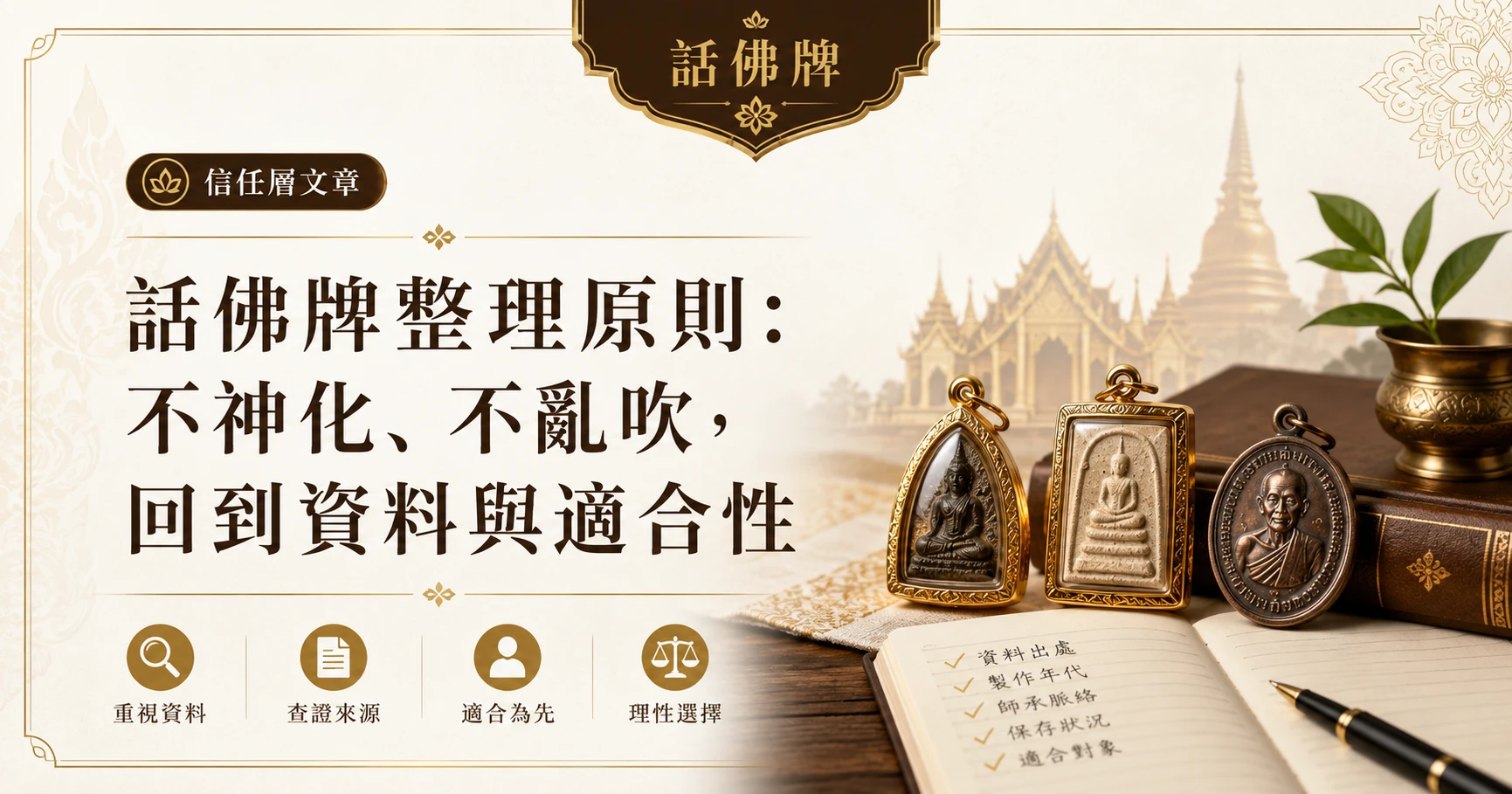 話佛牌整理原則：不神化、不誇大，回歸真實資料與適合性指引