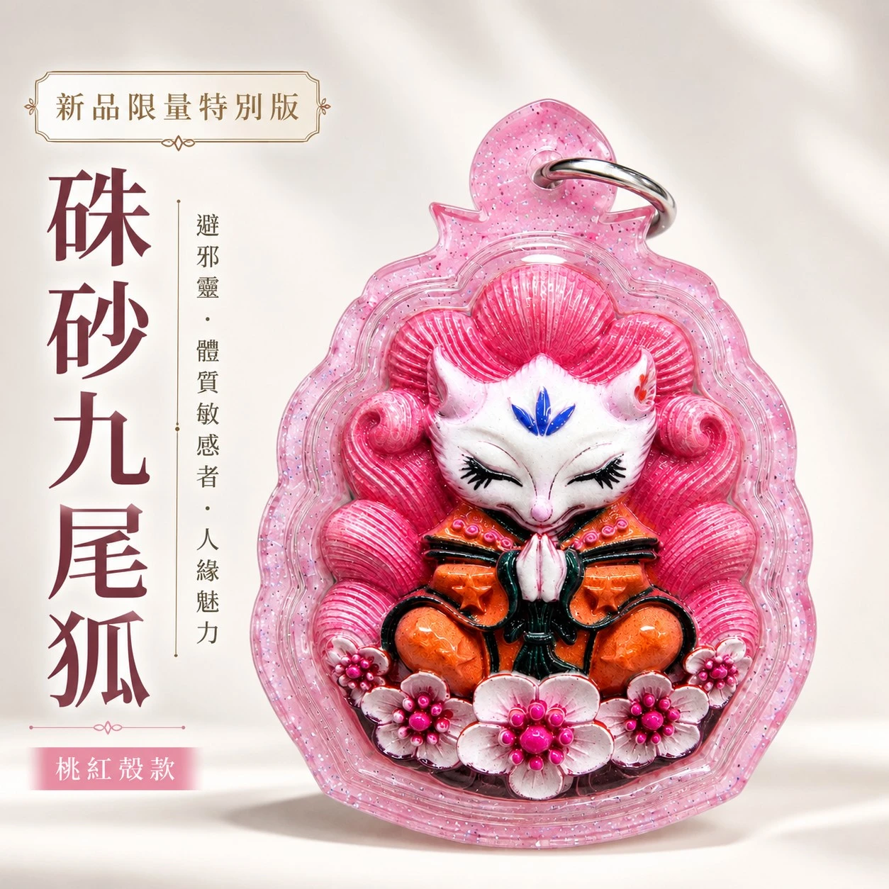 新品限量特別版 硃砂九尾狐仙(可避邪靈)體質敏感者 人緣魅力 桃花愛情 鎖心 財運客源 護主平安助運勢直播親請