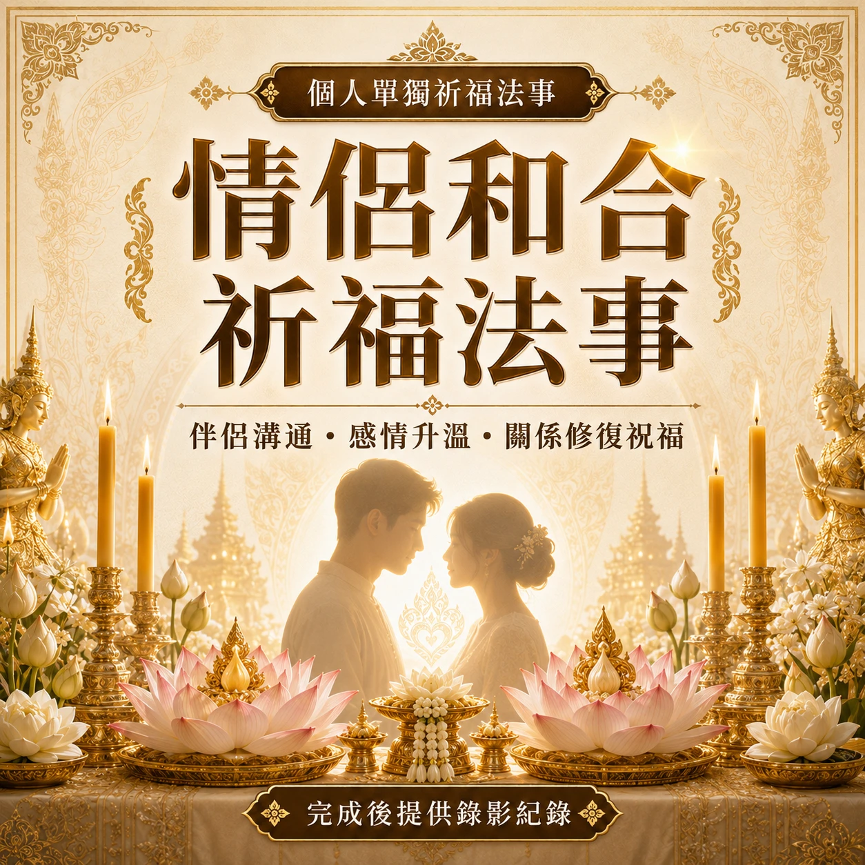 情侶和合祈福法事｜伴侶溝通・感情升溫・關係修復祝福