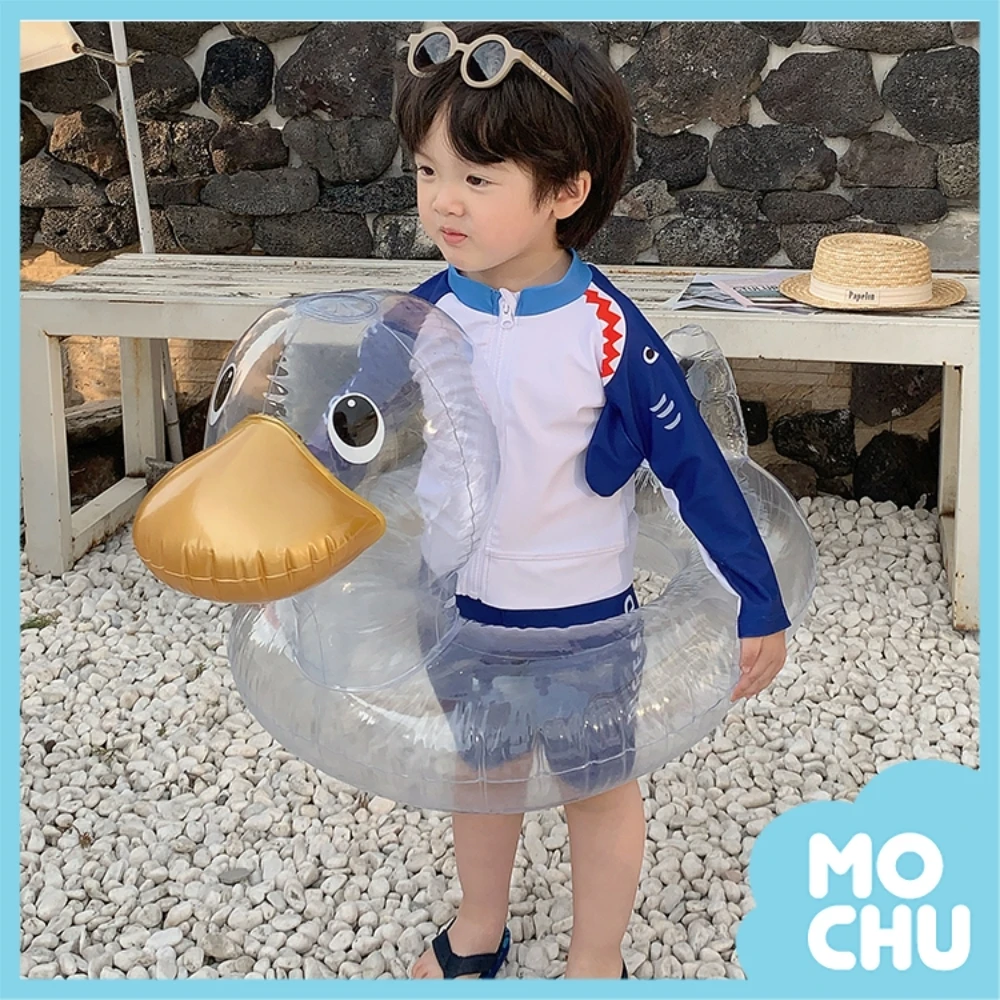 兇猛大鯊魚長袖泳裝套裝