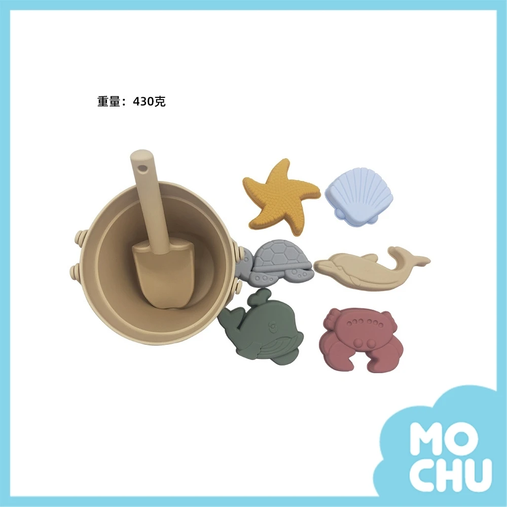 海洋世界沙灘桶八件組套裝(六色)