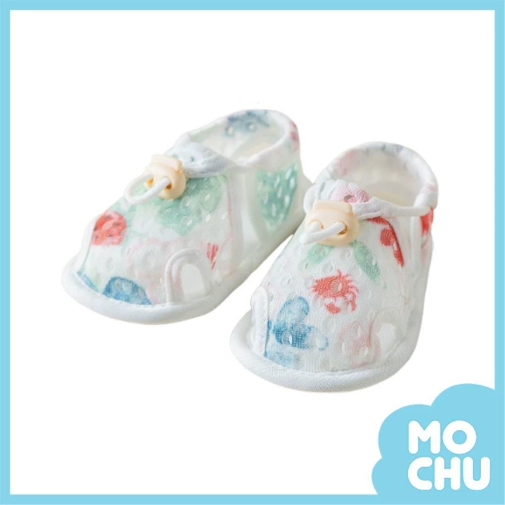 多彩花卉網眼嬰兒學步鞋