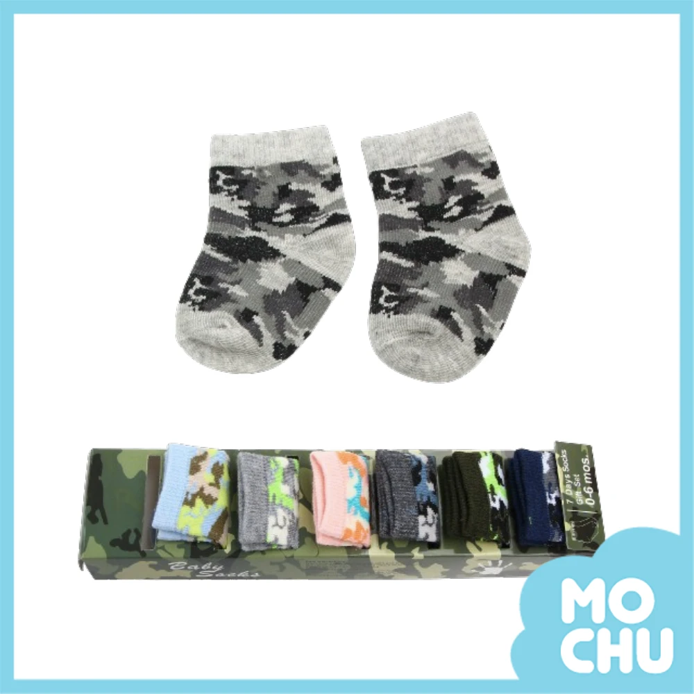 迷彩寶寶短襪七入組