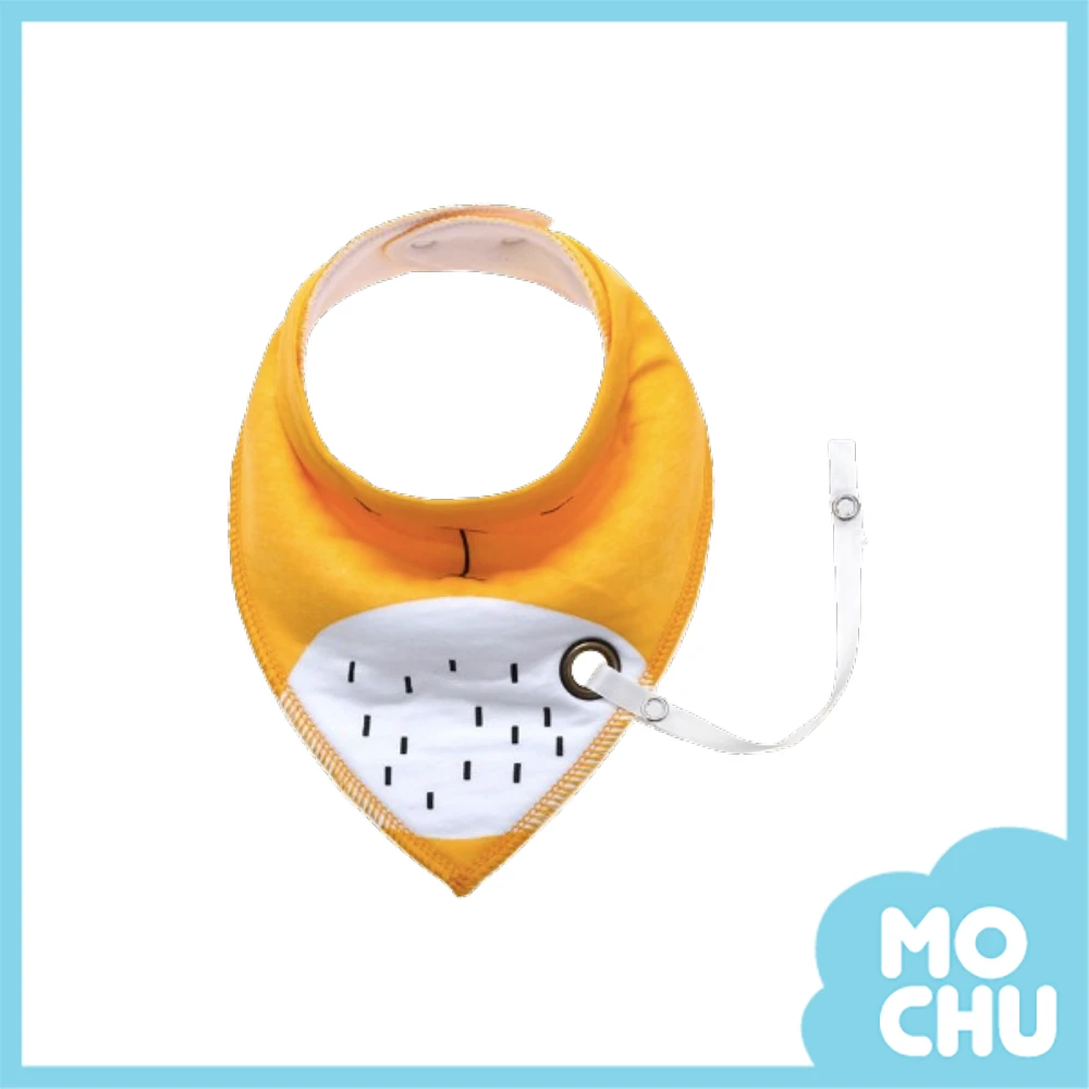 點點黃狐狸奶嘴鍊口水巾