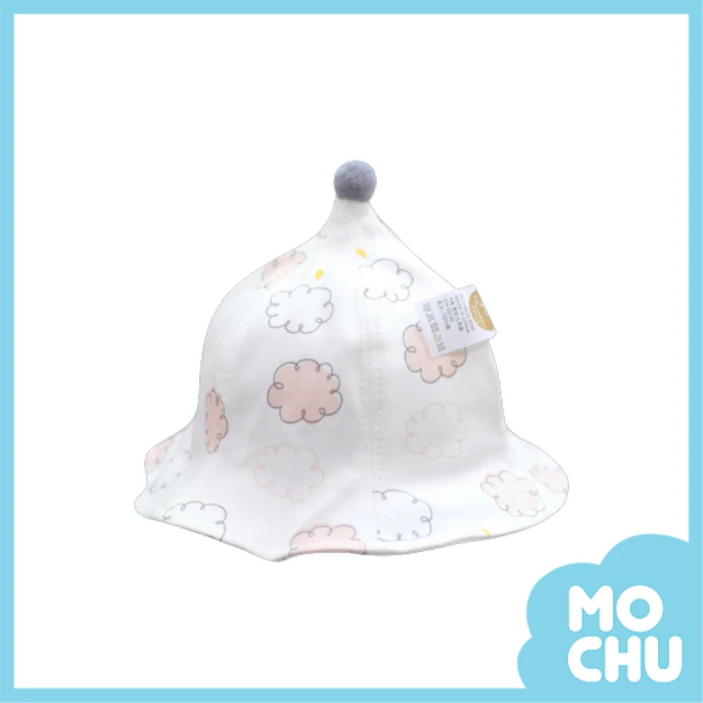 捲捲粉雲朵薄款布帽