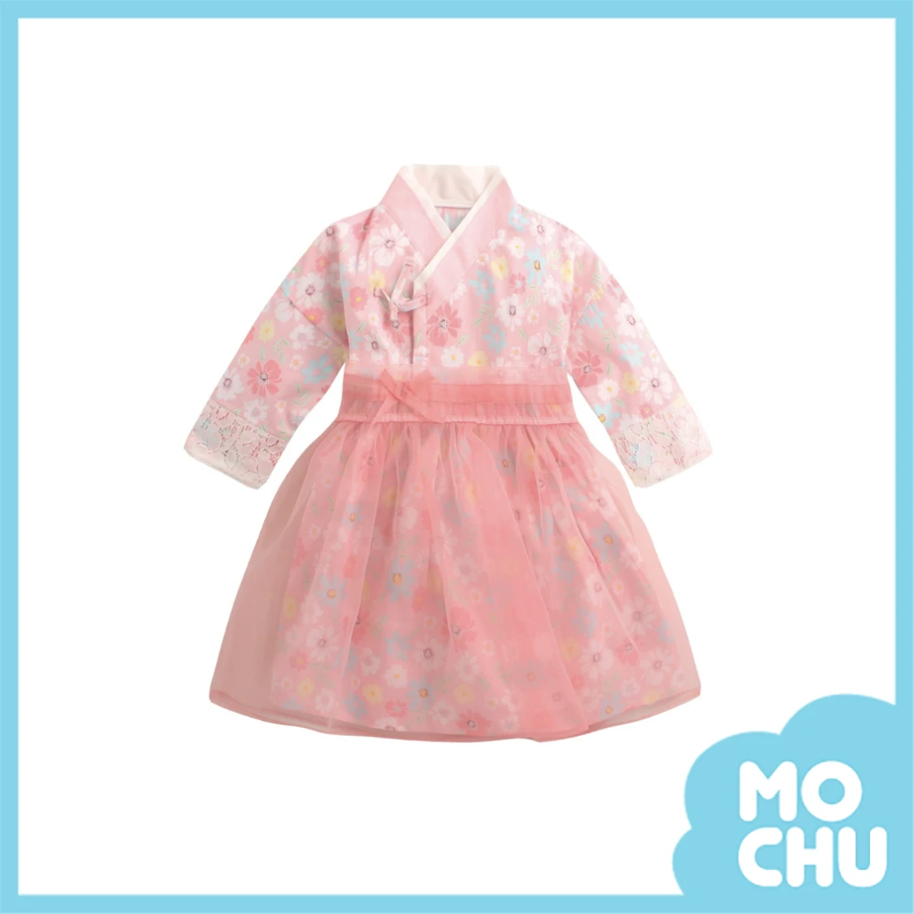 粉嫩花花韓服洋裝