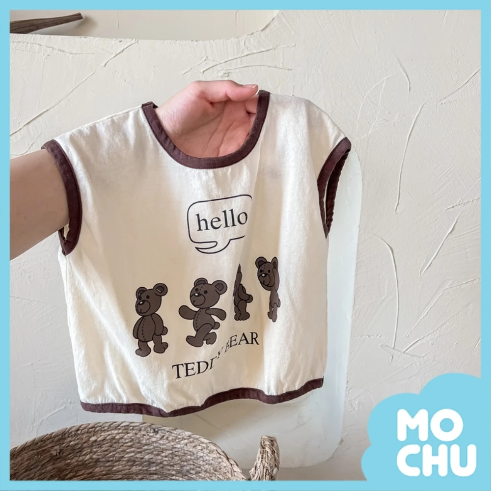 hello泰迪熊短袖上衣(兩色)