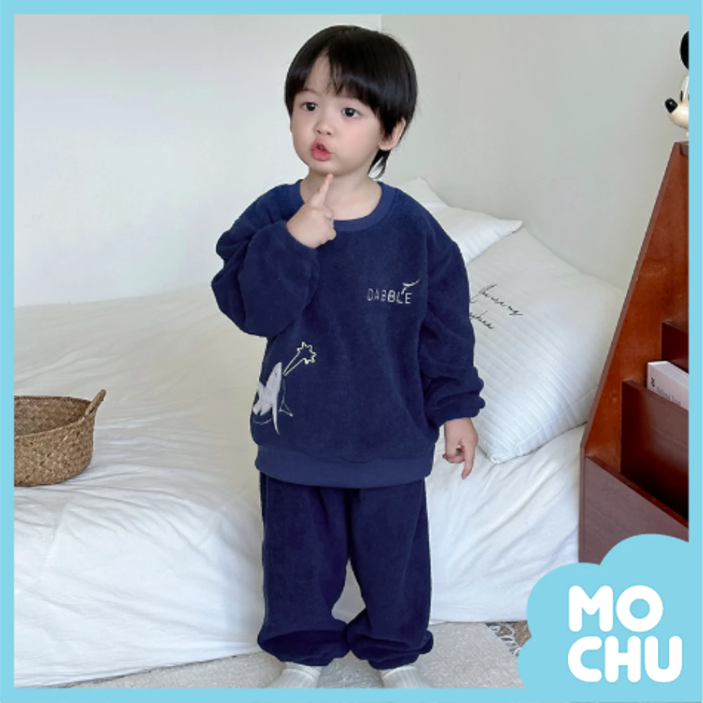 小海鯊搖粒絨保暖休閒套裝