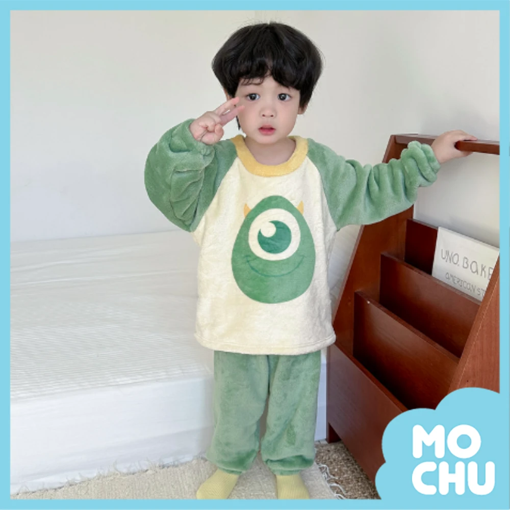 笑臉大眼怪法蘭絨家居服