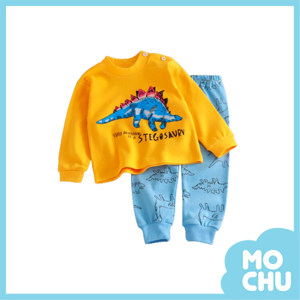 黃色劍龍恐龍家居服套裝