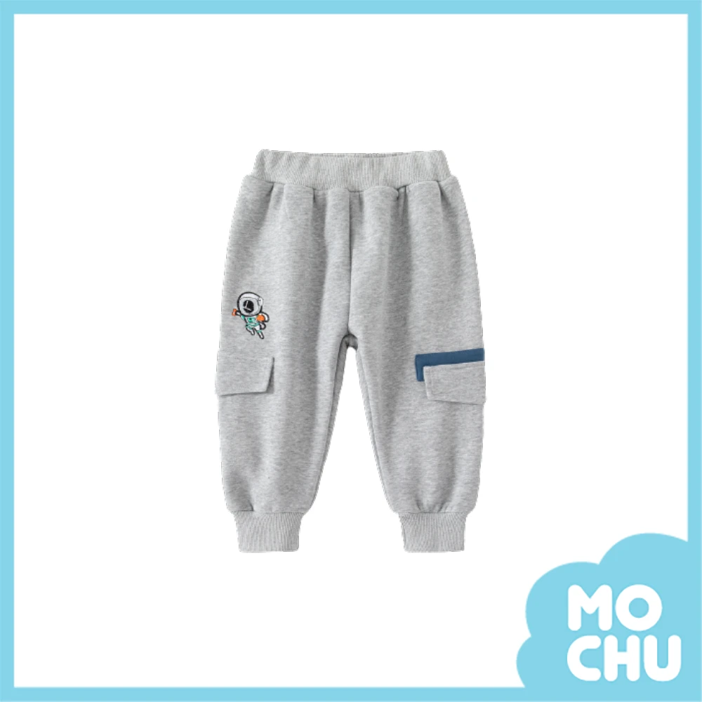 刺繡太空人加絨運動褲(兩色)