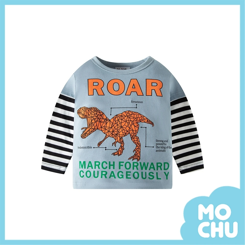 ROAR恐龍條紋長袖上衣(兩色)