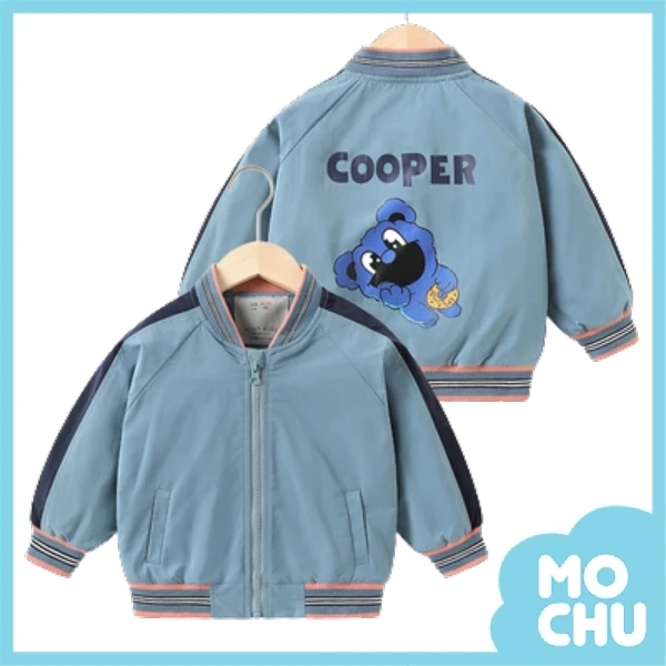 COOPER灰藍色棒球外套