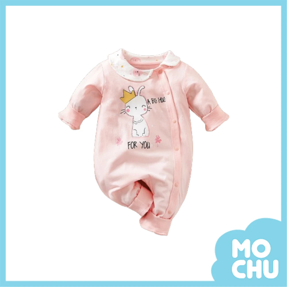 眨眼皇冠兔長袖連身衣