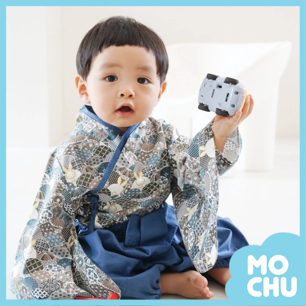 深藍小兔小和服套裝
