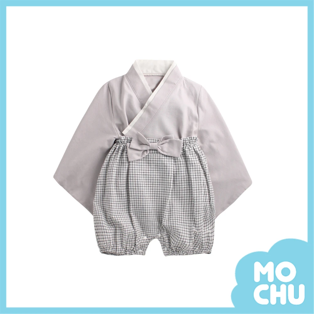 (80cm現貨)日式格紋小和服套裝