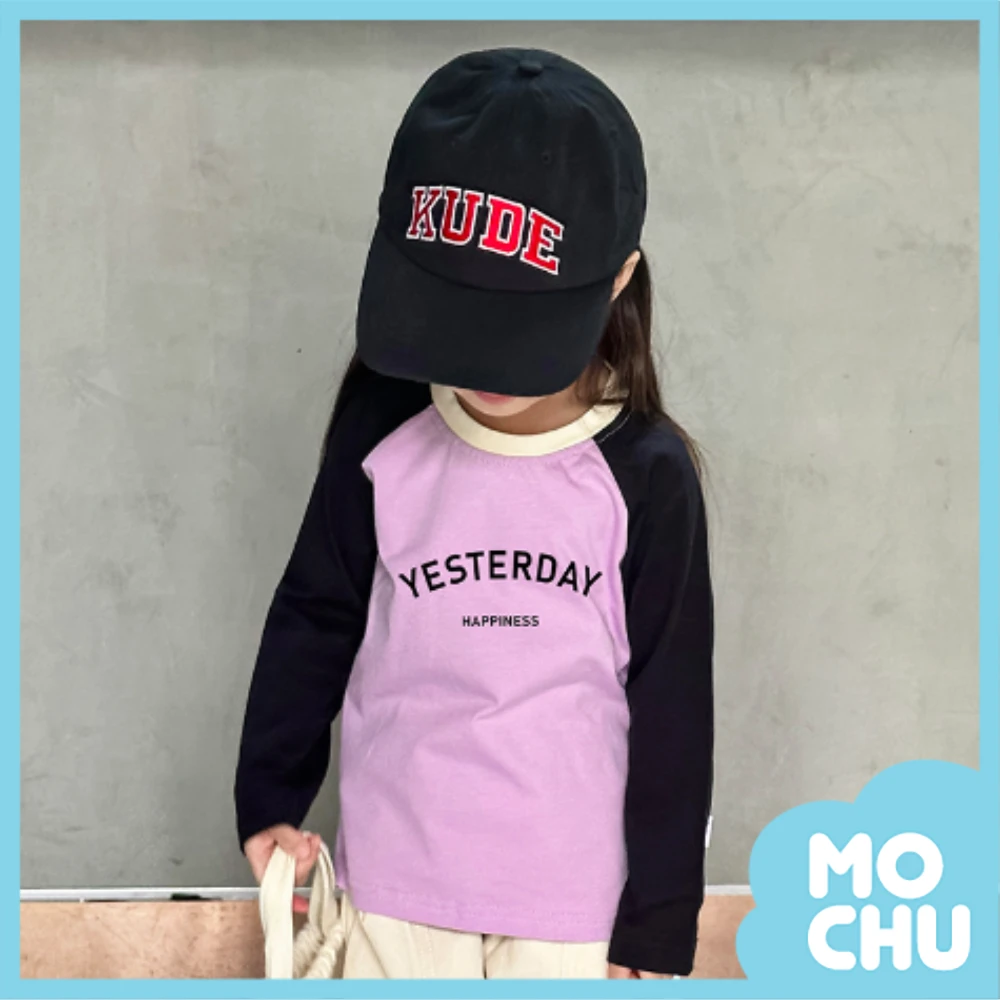 (130cm現貨)yesterday長袖上衣(白底藍袖款)