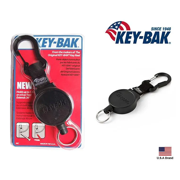 KEY-BAK美國MID6系列D型環36吋長伸縮線鑰匙圈,可搭載10隻鑰匙【KB0006-011】