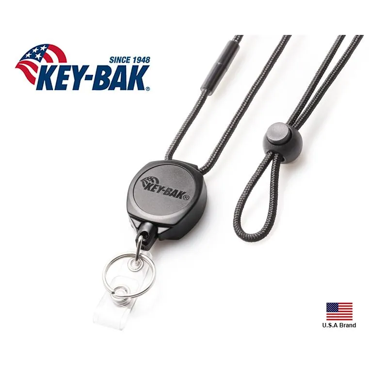 KEY-BAK美國Sidekick掛繩式24吋長Kevlar高強度伸縮線鑰匙圈附護照證件夾【KB0KB1-0A41】