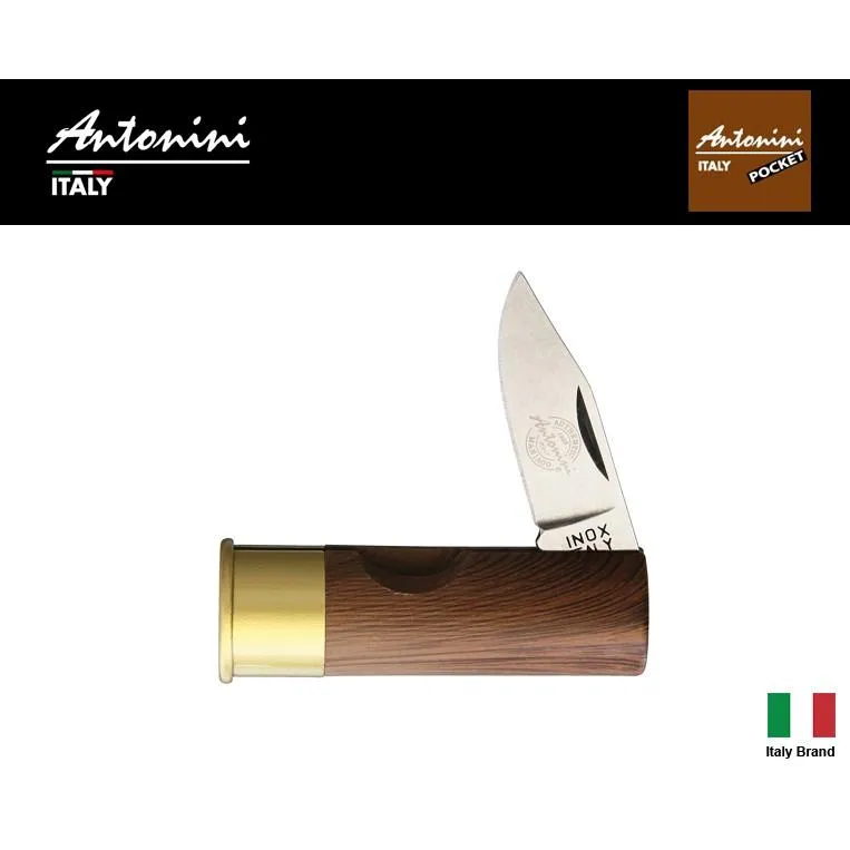 義大利 Antonini Knives 67mm CARTRDIGE子彈造型折刀(合成木柄)【ANT1301/NC】