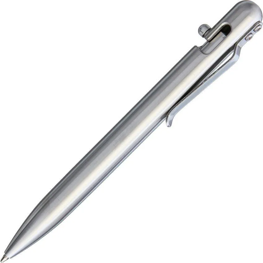 美國Bastion堡壘筆防衛款REGAL Stainless Bolt Action Pen不銹鋼側推結構BSTN223