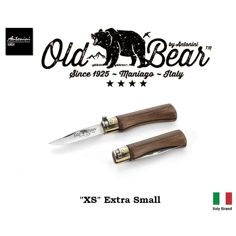 義大利 Antonini Knives Old Bear不銹鋼折刀XS號核桃木柄ANT930715LN