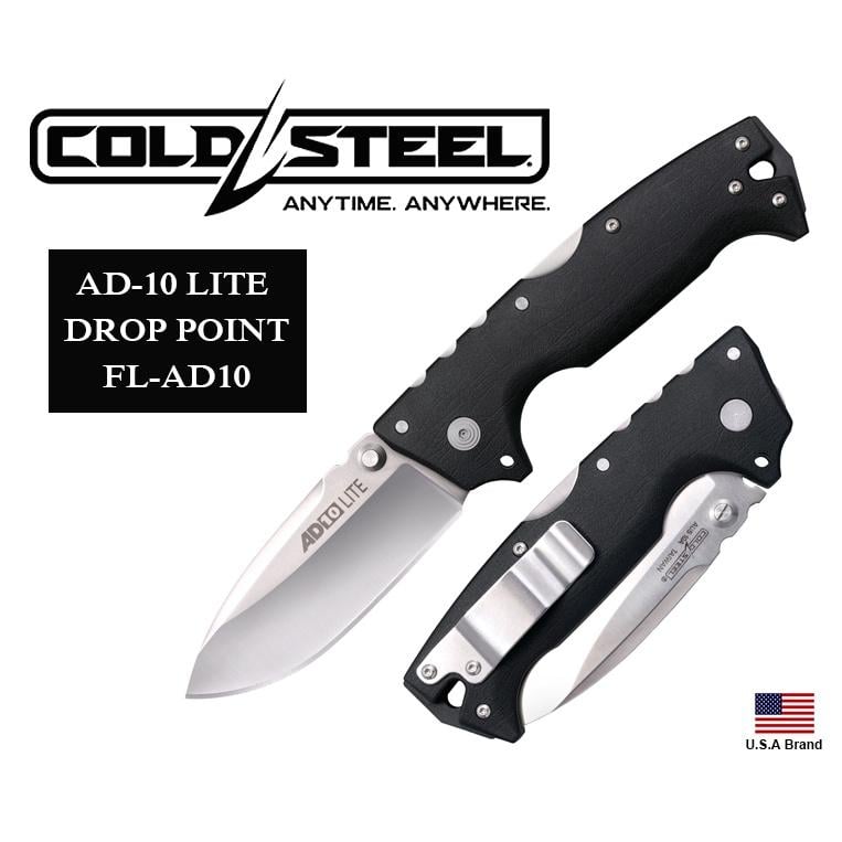 美國Cold Steel冷鋼折刀 AD-10 Lite大背夾AUS10A鋼GFN柄【CSFLAD10】