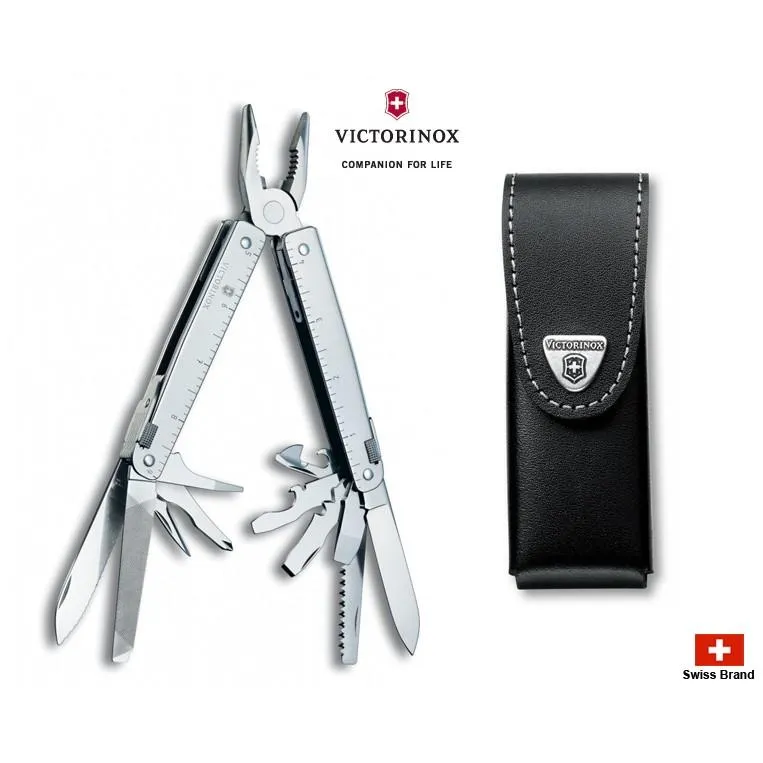 Victorinox瑞士維氏SWISSTOOL尺規工具鉗皮套組 ,28用瑞士刀瑞士鉗瑞士製造【3.0323.L】