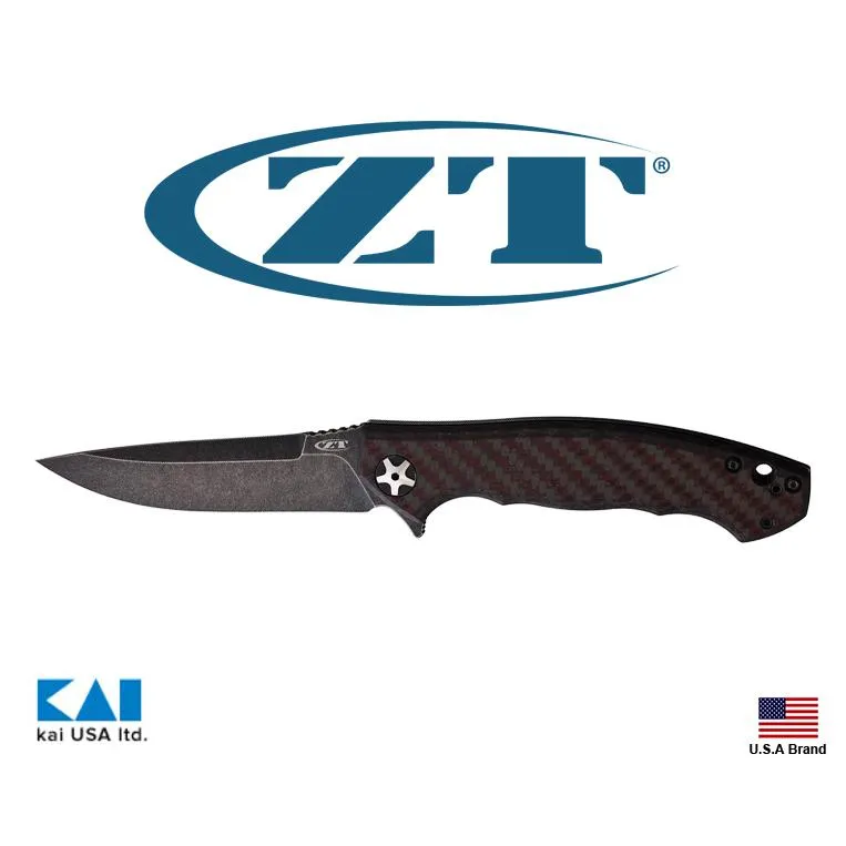 Zero Tolerance美國ZT折刀CPMS35VN粉末鋼黑石洗暗紅碳纖維握柄【ZT0452RDBW】
