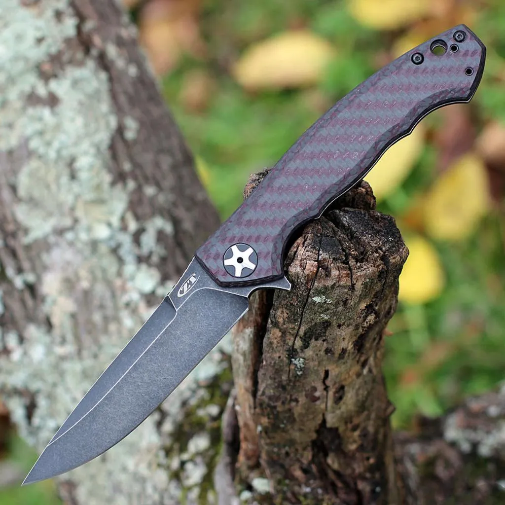 Zero Tolerance美國ZT折刀CPMS35VN粉末鋼黑石洗暗紅碳纖維握柄【ZT0452RDBW】