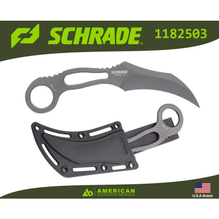 美國Schrade爪刀科倫比Boneyard CLR AUS-8不銹鋼骨架握柄附刀鞘SCH1182503